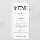 Moderne, einfache, blumengeschmückte Hochzeitskart (Vorderseite)