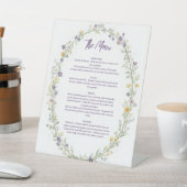 Moderne einfache Blumenkarte, Boho Sockelschild (In SItu)