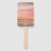 Moderne, einfache Blush-Hochzeitsprogramme Fächer (Rückseite)