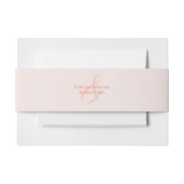 Moderne, einfache Blush-Wedding- Einladungsbanderole (Vorderseite Beispiel)