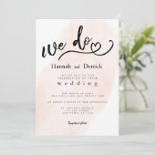 Moderne, einfache Blüte machen wir Typografie Hoch Einladung (Stehend Vorderseite)