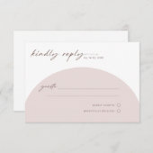 Moderne, einfache Bohemische Arch-UAWG-Antwortkart RSVP Karte (Vorne/Hinten)