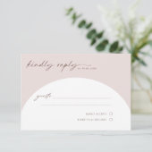 Moderne, einfache Bohemische Arch-UAWG-Antwortkart RSVP Karte (Stehend Vorderseite)