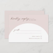 Moderne, einfache Bohemische Arch-UAWG-Antwortkart RSVP Karte (Vorne/Hinten)