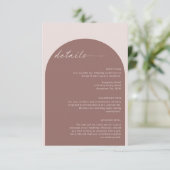 Moderne, einfache Bohemische Arschdetails-Einschlu Begleitkarte (Stehend Vorderseite)