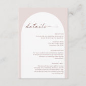 Moderne, einfache Bohemische Arschdetails-Einschlu Begleitkarte (Vorderseite)