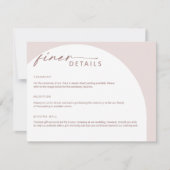 Moderne, einfache Bohemische Arschdetails-Einschlu Einladung (Vorderseite)