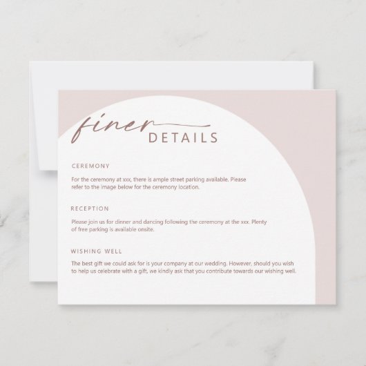 Moderne, einfache Bohemische Arschdetails-Einschlu Einladung (Vorderseite)