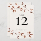 Moderne, einfache botanische Herbstlaube Hochzeite (Vorne/Hinten)