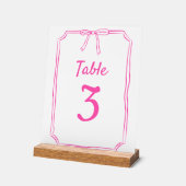 Moderne einfache Bow-Hochzeitssonne - Hot Pink-Tis Acrylschild (Winkel)