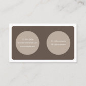 Moderne einfache Brauncreme Minimalistisch horizon Visitenkarte (Rückseite)