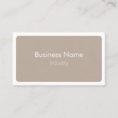 Moderne einfache Brauncreme Minimalistisch horizon Visitenkarte (Vorderseite)