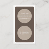 Moderne, einfache Brauncreme Minimalistisch Visitenkarte (Rückseite)