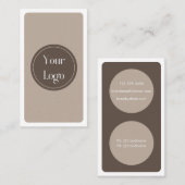 Moderne, einfache Brauncreme Minimalistisch Visitenkarte (Vorne/Hinten)