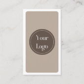 Moderne, einfache Brauncreme Minimalistisch Visitenkarte (Vorderseite)