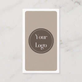 Moderne, einfache Brauncreme Minimalistisch Visitenkarte