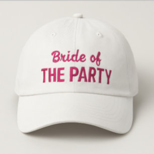 Moderne einfache Braut der Party rosa Text Bestickte Baseballkappe