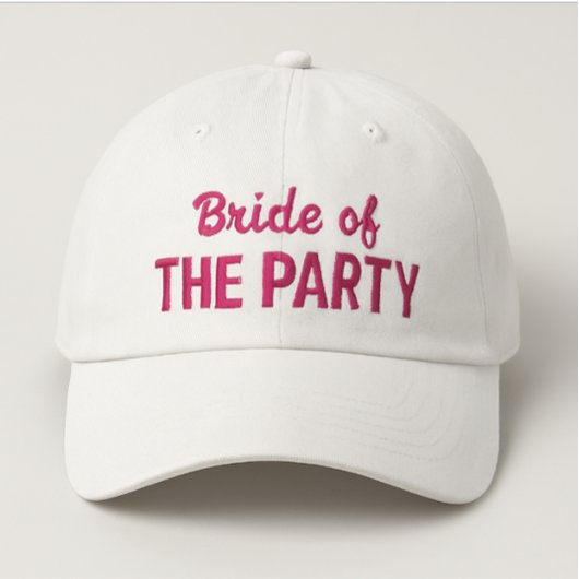 Moderne einfache Braut der Party rosa Text Bestickte Baseballkappe