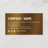 Moderne, einfache Bronze-berufliche Visitenkarte (Rückseite)