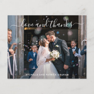 Moderne einfache Budget-Hochzeit-Dankeskarten