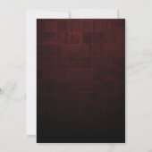 Moderne einfache Burgundy Script Typografy Wedding Einladung (Rückseite)