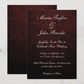 Moderne einfache Burgundy Script Typografy Wedding Einladung (Vorne/Hinten)