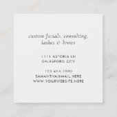 Moderne einfache Butterfly Pink Lila Whimsikum Quadratische Visitenkarte (Rückseite)