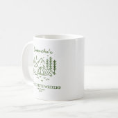 Moderne Einfache Camping Junggeselinnen-Abschied N Kaffeetasse (Vorderseite Links)