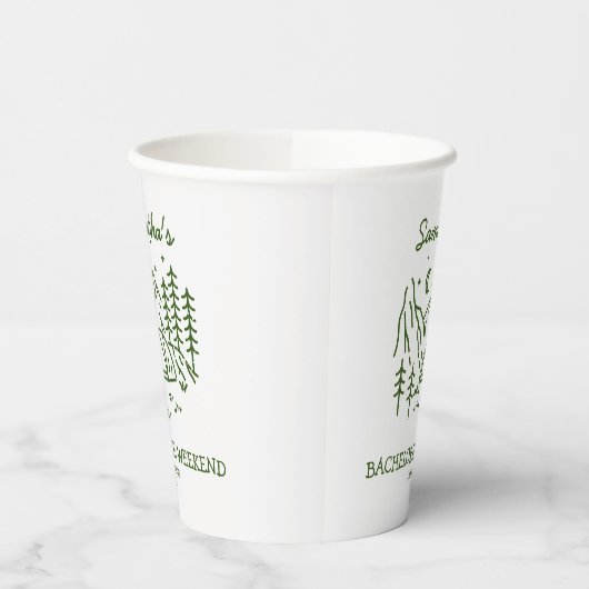 Moderne Einfache Camping Junggeselinnen-Abschied N Pappbecher (Links)