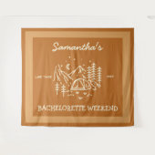 Moderne Einfache Camping Junggeselinnen-Abschied N Wandteppich (Vorderseite (Horizontal))