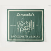 Moderne Einfache Camping Junggeselinnen-Abschied N Wandteppich (Vorderseite (Horizontal))