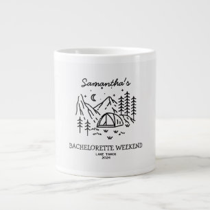 Moderne einfache Camping-Junggesellinnenparty Natu Jumbo-Tasse