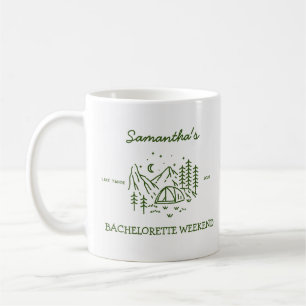 Moderne einfache Camping-Junggesellinnenparty Natu Kaffeetasse