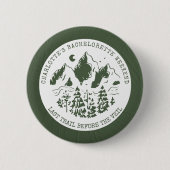 Moderne einfache Camping-Wochenend-Junggesellinnen Button (Vorderseite)