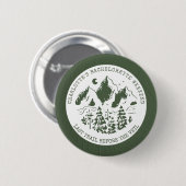 Moderne einfache Camping-Wochenend-Junggesellinnen Button (Vorne & Hinten)