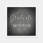 Moderne, einfache Chalkboard Graduate Graduate Par Serviette (Vorderseite)