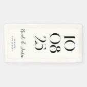 Moderne, einfache Chic-Hochzeit Banner (Horizontal)