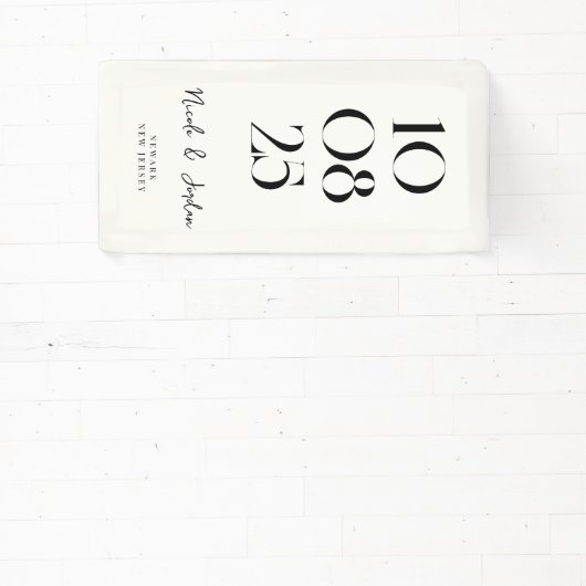 Moderne, einfache Chic-Hochzeit Banner (InSitu)