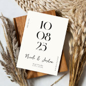 Moderne, einfache Chic-Hochzeit Save The Date