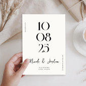 Moderne, einfache Chic-Hochzeit Save The Date