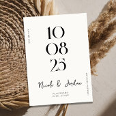 Moderne, einfache Chic-Hochzeit Save The Date