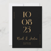 Moderne, einfache Chic-Hochzeit Save The Date (Vorderseite)