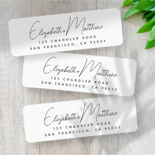 Moderne, einfache Chic-Script-Rücksendeadresse Hoc