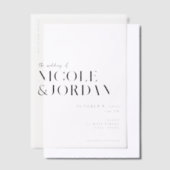 Moderne Einfache Chic Vellum Hochzeitseinladung Pergament Einladungen (Versetzt)