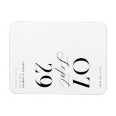 Moderne, einfache Chic Wedding rettet das Datum Magnet (Horizontal)