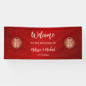 Moderne, einfache chinesische Hochzeit Banner (Horizontal)
