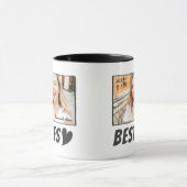 Moderne einfache Comic-Beste-Freundin-Beste-Freund Tasse (Zentrum)