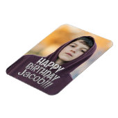 Moderne einfache coole benutzerdefinierte Foto-Geb Magnet (Linke Seite)