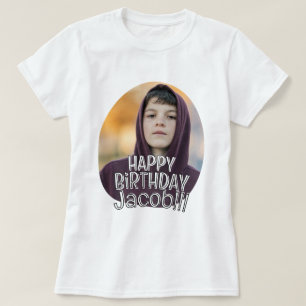 Moderne einfache coole benutzerdefinierte Fotogebu T-Shirt