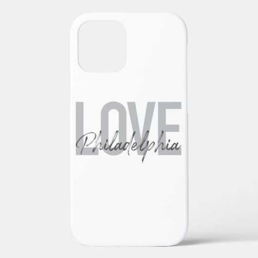 Moderne, einfache, coole Design-Liebe Philadelphia Case-Mate iPhone Hülle (Rückseite)